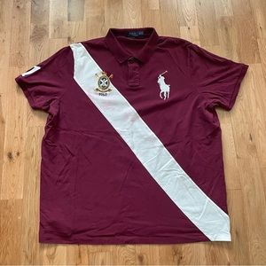 Polo Ralph Lauren Crest Big Pony Striped Diagonal Men’s Polo Shirt